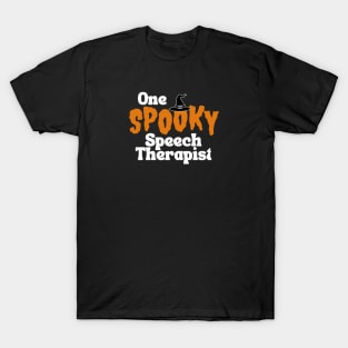 Speech Therapy Halloween Design with White Letters T-Shirt